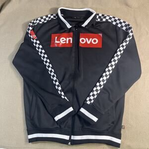Screenshot Mens Checker White Black Lenovo Urban Hip‎ Hop Track Jacket Size L